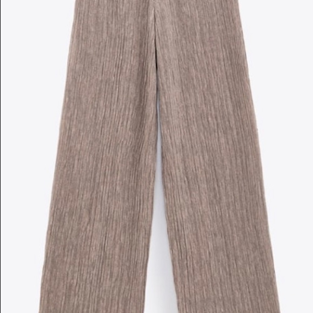 Zara pleated beige pants - Picture 3 of 3